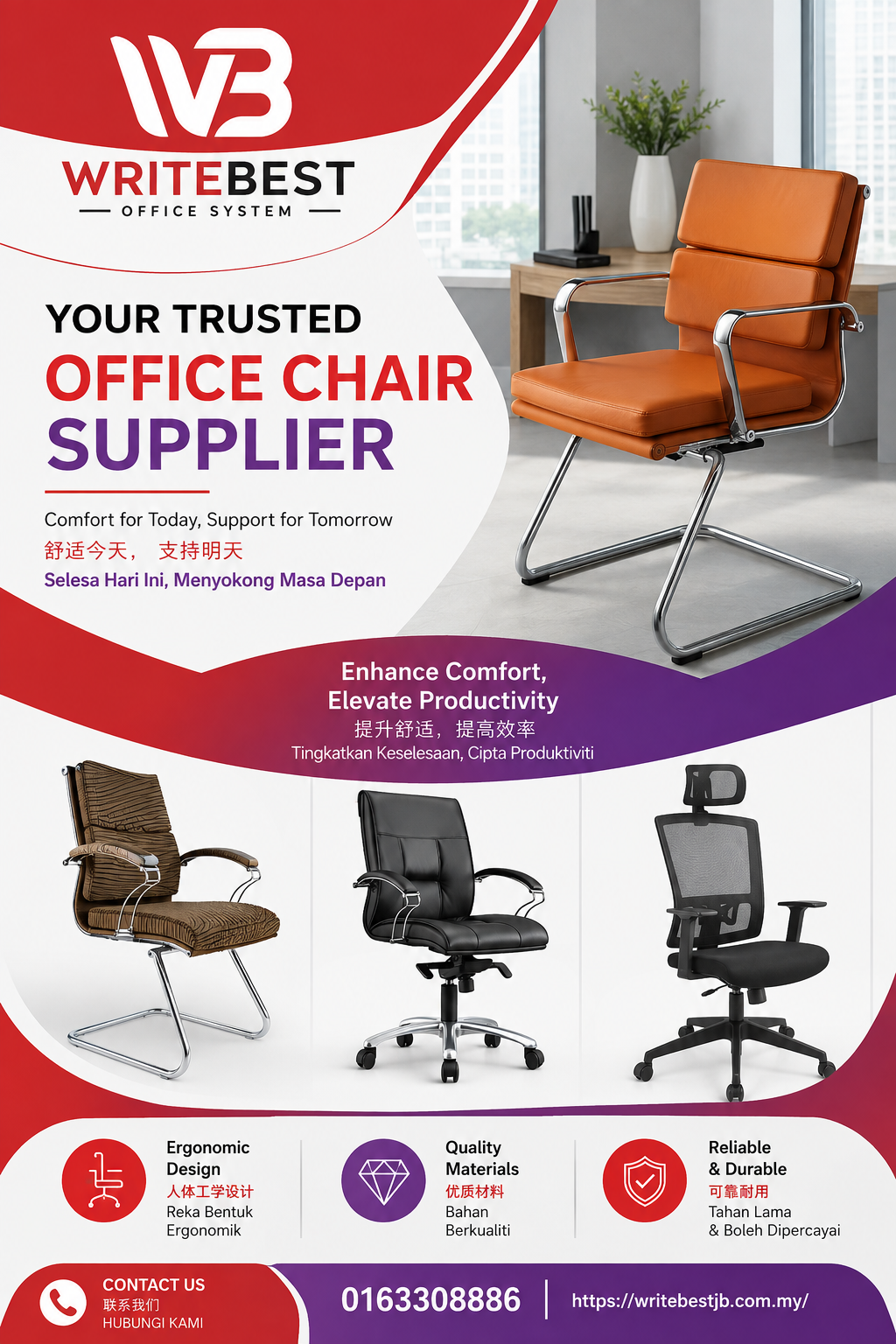 Best Office Chair Supplier in Johor Bahru for Schools, Training Centres & Institutions